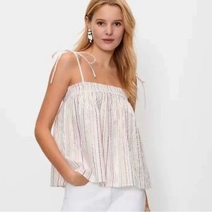 Loft Shimmer tie tank top